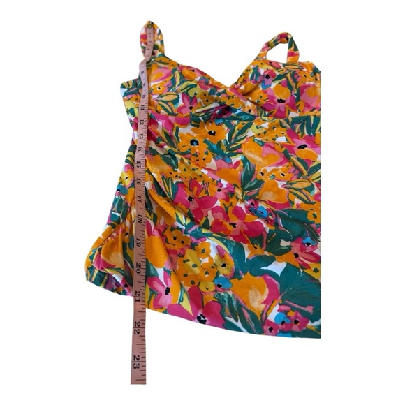 Anne Cole Women's Easy Triangle Tankini Swim Top Size 32C /34B Sunshine Floral - Picture 7 of 16